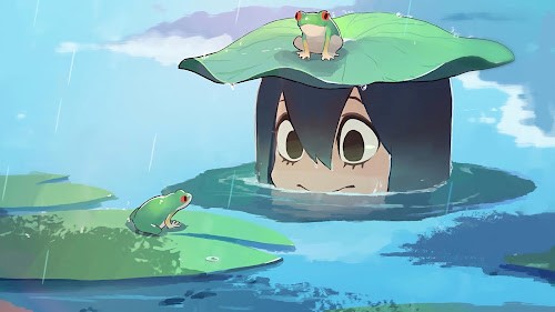 Froppy Avoids Rain Live Wallpaper