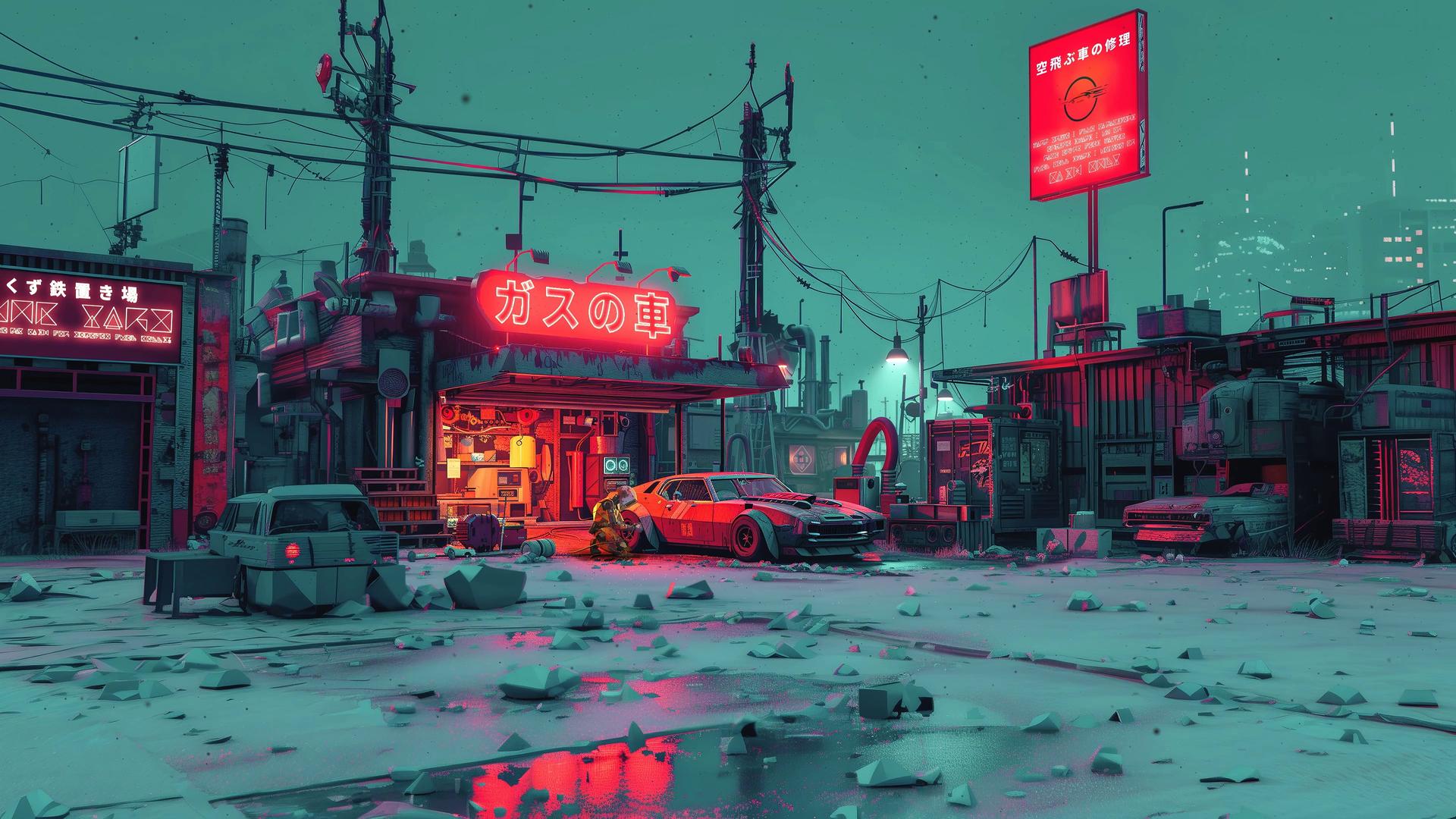 Apocalyptic Cyberpunk Ambience Live Wallpaper