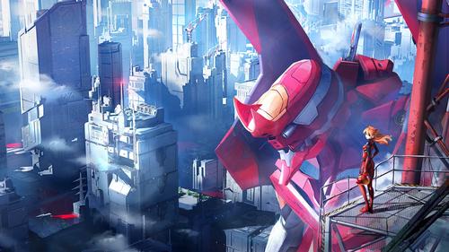 Asuka On Roof Live Wallpaper