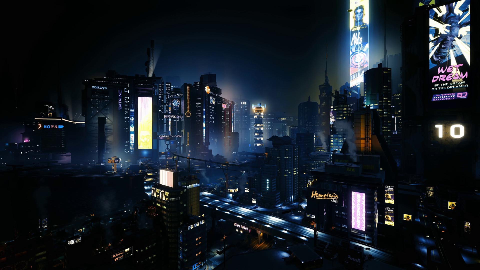 Cityscape at Night – Cyberpunk 2077 Live Wallpaper